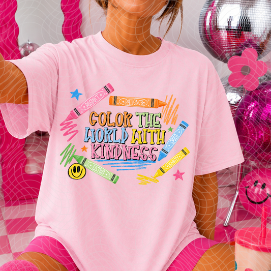 COLOR THE WORLD WITH KINDNESS - DTF TRANSFER