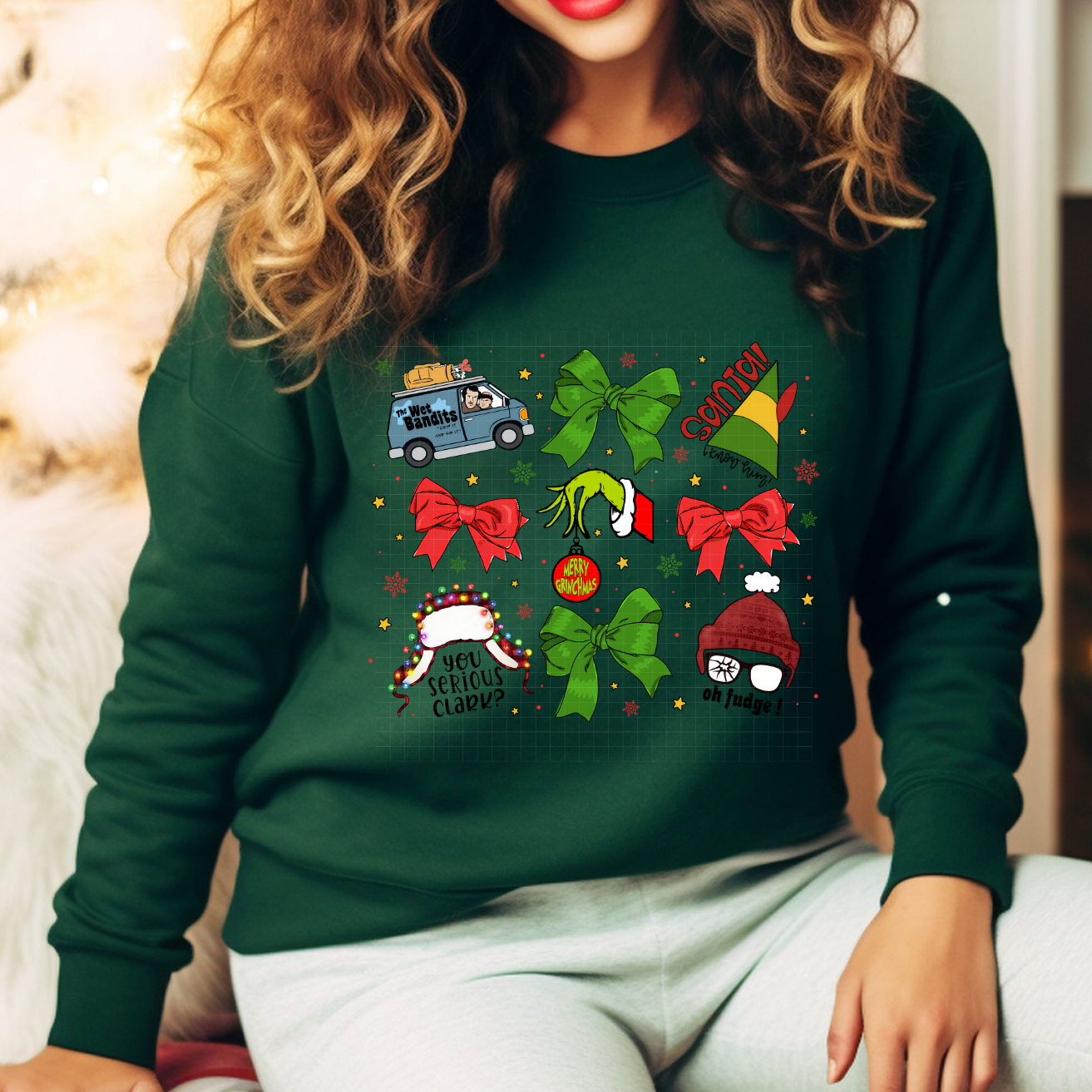 CHRISTMAS MOVIES AND BOWS - DTF TRANSFER