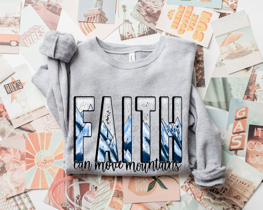 FAITH BLUE MOUNTAINS - DTF TRANSFER