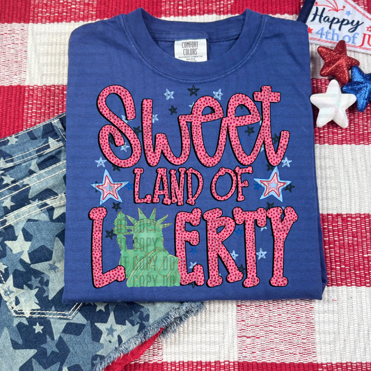 SWEET LAND OF LIBERTY RED - DTF TRANSFER