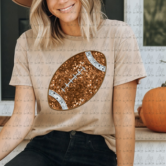 FOOTBALL -  FAUX SEQUINS - DTF TRANSFER