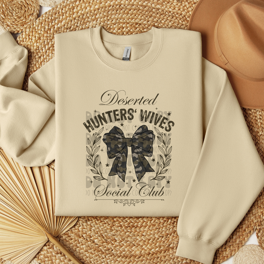 DESERTED HUNTERS WIVES SOCIAL CLUB DARKER CAMO - DTF TRANSFER