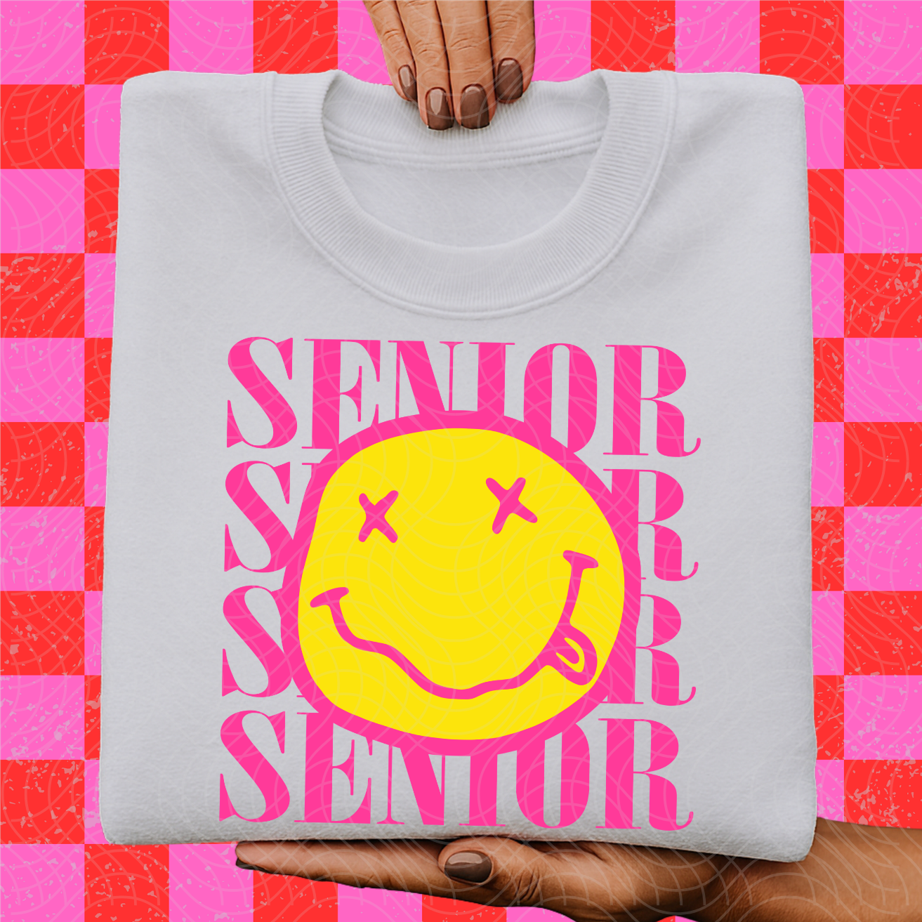SENIOR SMILEY PINK - DTF TRANSFER