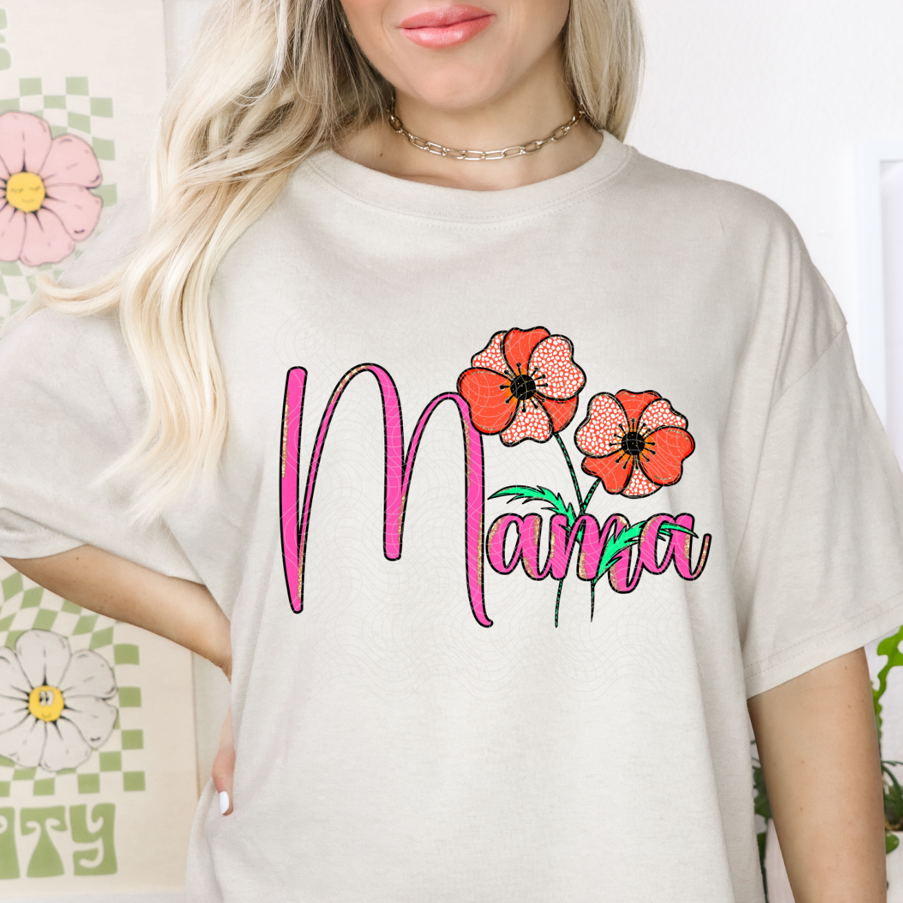 MAMA AUGUST FLOWER - DTF TRANSFER