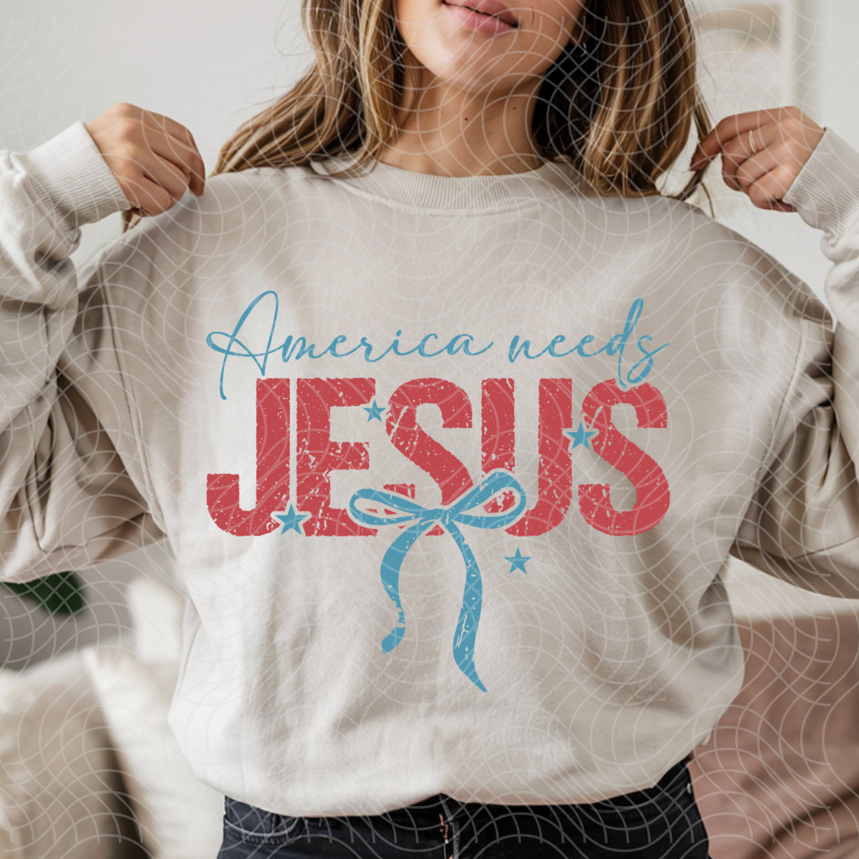 AMERICA NEEDS JESUS - DTF TRANSFER