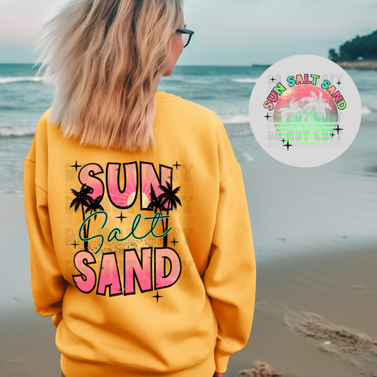 SUN SALT SAND DISTRESSED W/POCKET - DTF TRANSFER