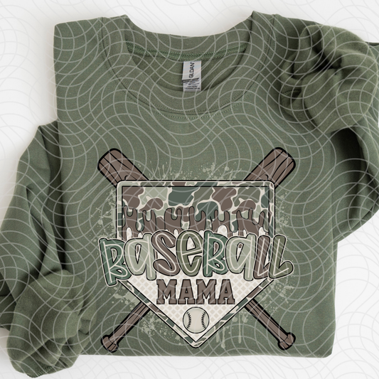 BASEBALL MAMA CAMO - DTF TRANSFER