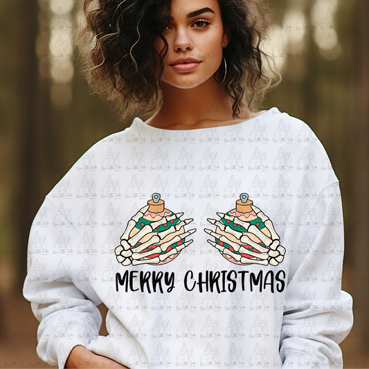 MERRY CHRISTMAS BULBS - RED - DTF TRANSFER