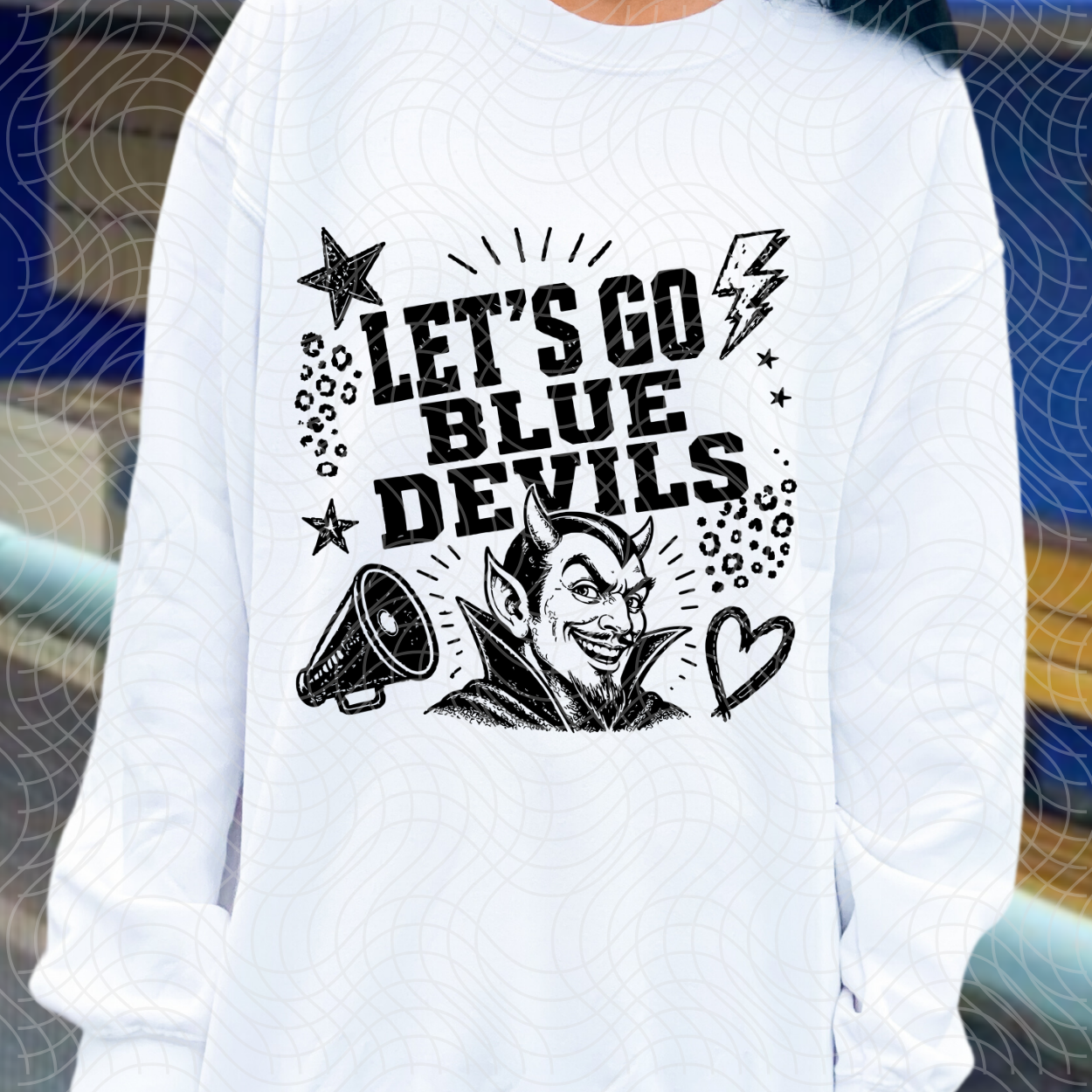 LET'S GO BLUE DEVILS - DTF TRANSFER