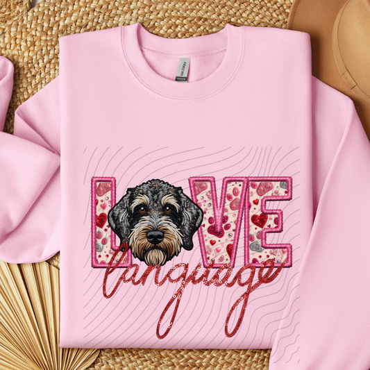 DOODLE - BRINDLE, FAUX EMBROIDERY & FAUX SEQUINS - DTF TRANSFER