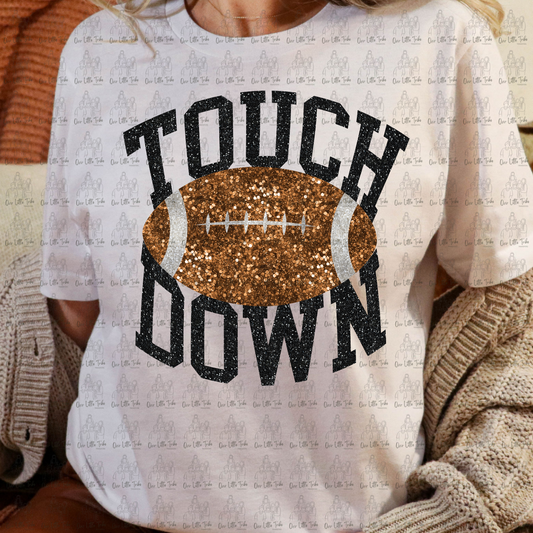 TOUCH DOWN -  FAUX SEQUINS - DTF TRANSFER