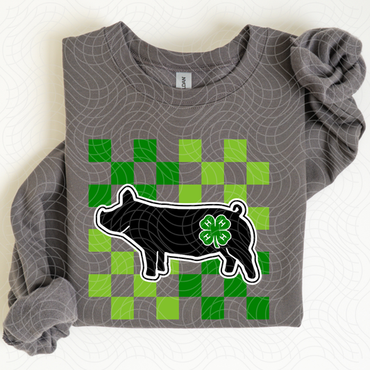 PIG CHECKERED - DTF TRANSFER