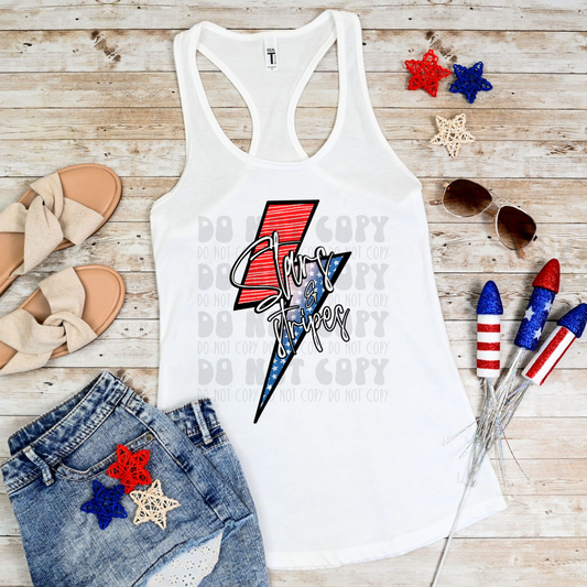 STARS & STRIPES BOLT - DTF TRANSFER