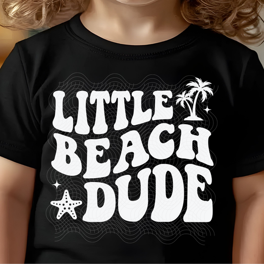LITTLE BEACH DUDE WHT - DTF TRANSFER