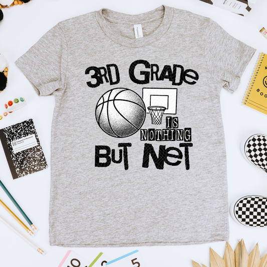 NOTHING BUT NET BLK, THIRD GRADE - DTF TRANSFER