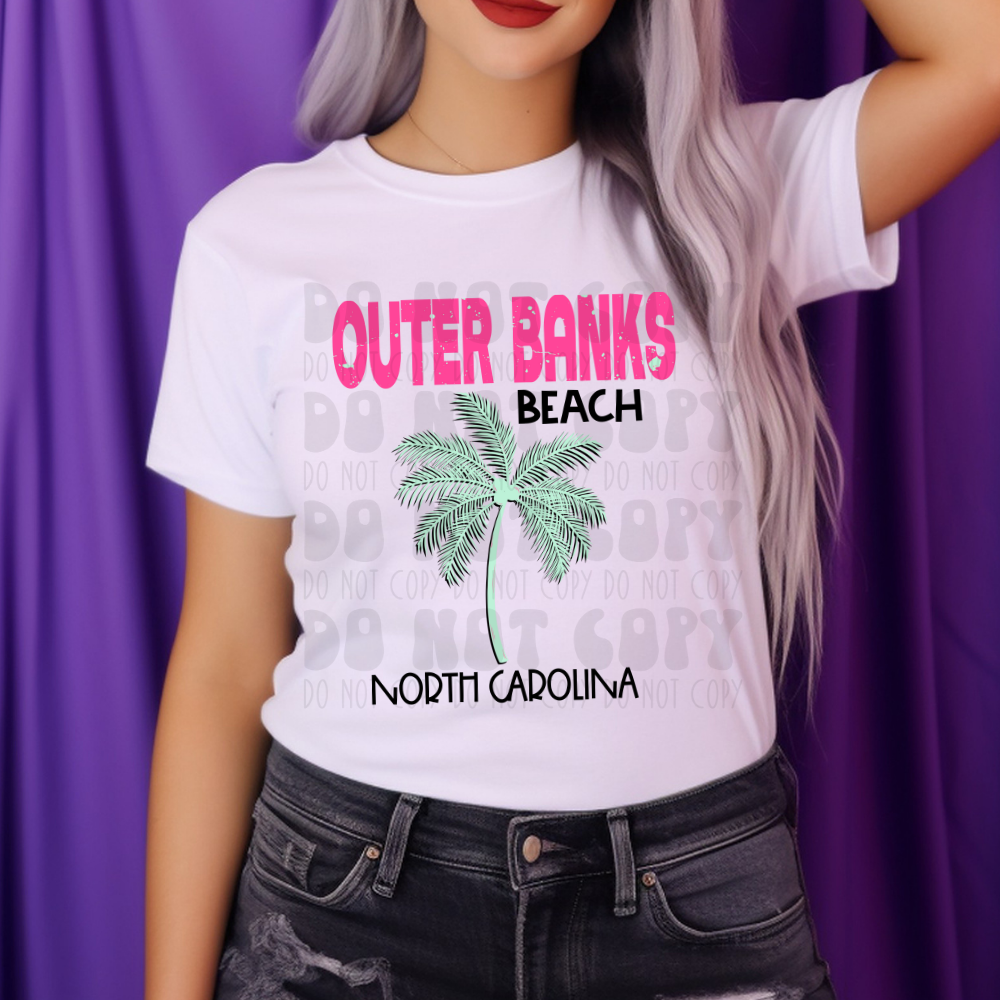 OUTER BANKS PINK - DTF TRANSFER