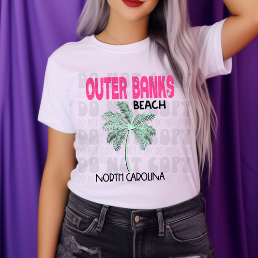 OUTER BANKS PINK - DTF TRANSFER