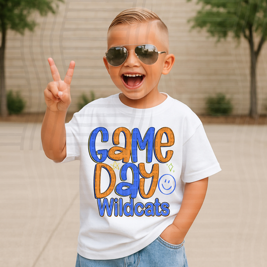 GAME DAY BLUE-WILDCATS- DTF TRANSFER
