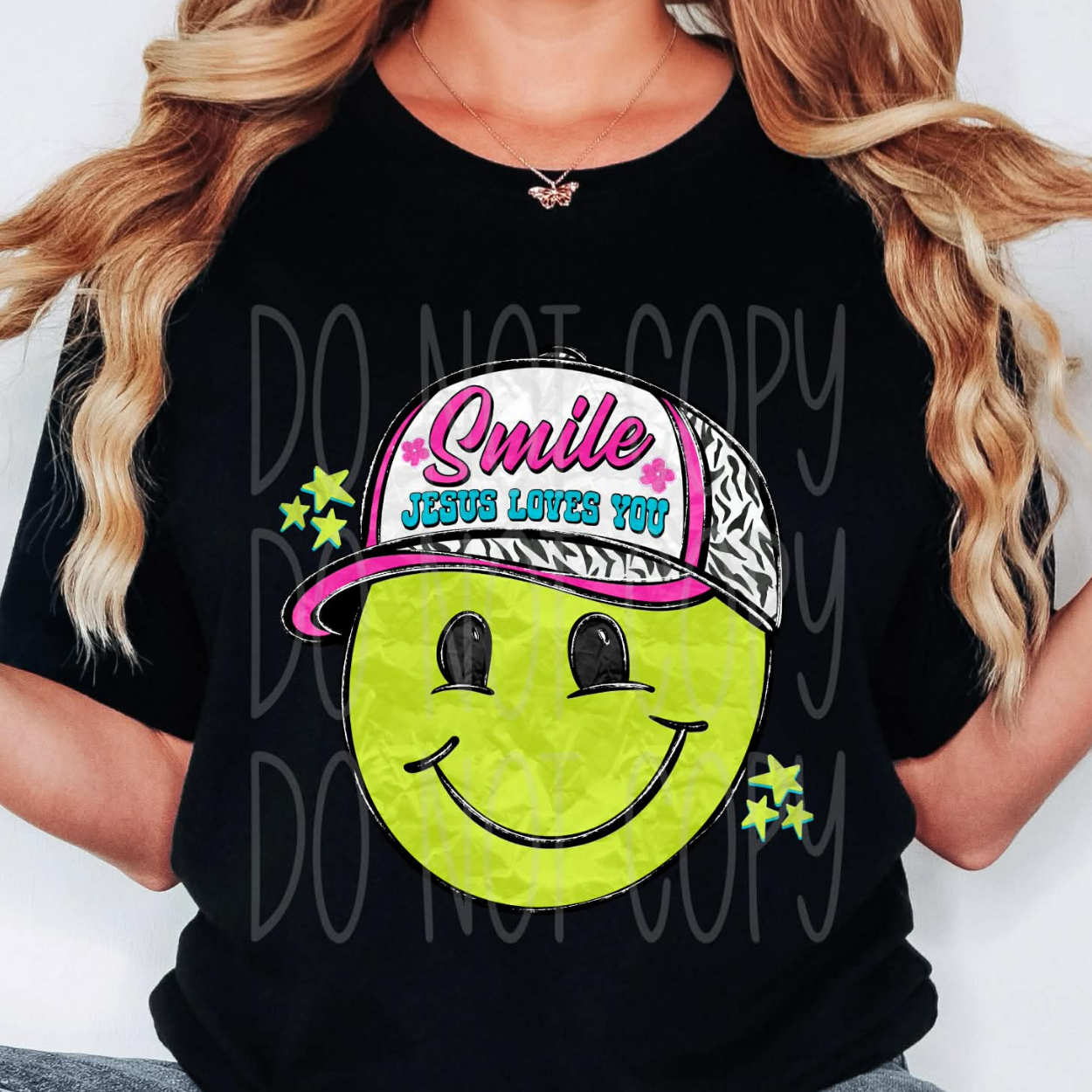 SMILE JESUS LOVES YOU - DTF TRANSFER