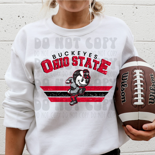BUCKEYE STRIPE 1 - DTF TRANSFER