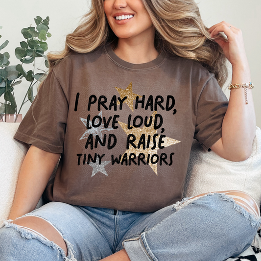 PRAY HARD LOVE LOUD BLK - DTF TRANSFER