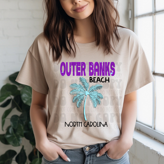 OUTER BANKS PURPLE - DTF TRANSFER