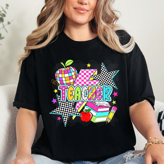 TEACHER BRIGHT RETRO - DTF TRANSFER