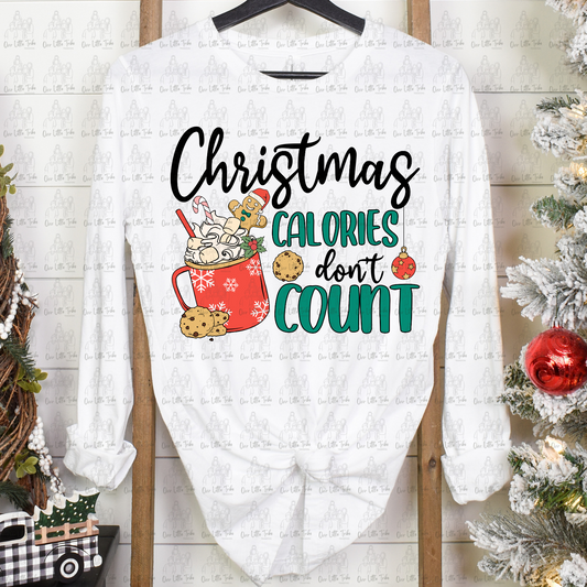 CHRISTMAS CALORIES DON'T COUNT - DTF TRANSFER