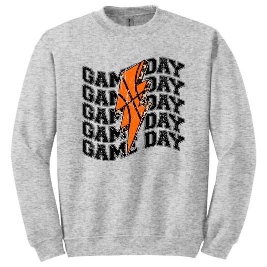 GAME DAY STACKED BASKETBALL BOLT - DTF TRANSFER