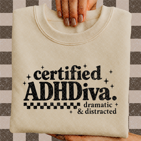 ADHDIVA BLK - DTF TRANSFER