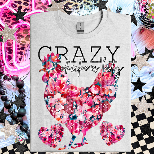 CRAZY CHICKEN LADY - DTF TRANSFER