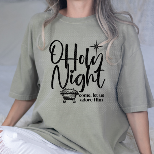 O HOLY NIGHT BLK - DTF TRANSFER