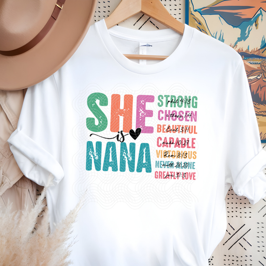 SHE IS NANA BLUE - DTF TRANSFER