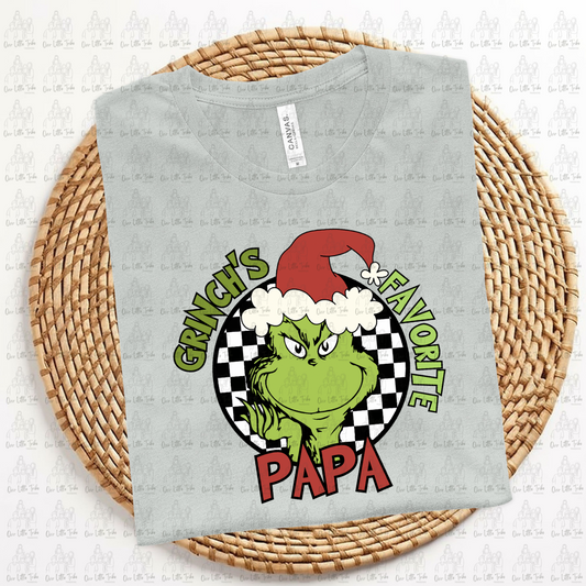 GREEN GUY FAV PAPA - RED - DTF TRANSFER