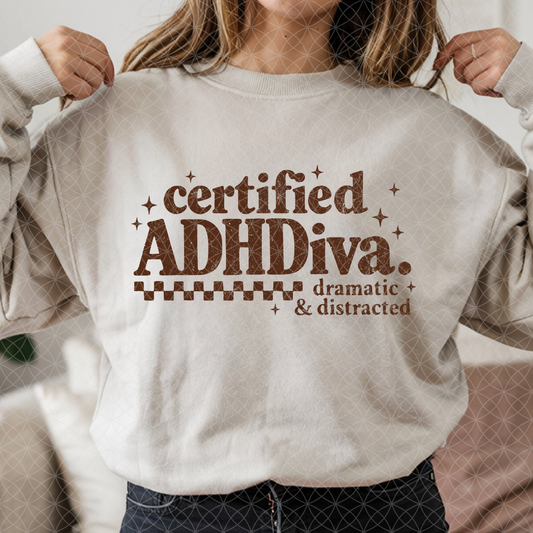 ADHDIVA BRWN - DTF TRANSFER