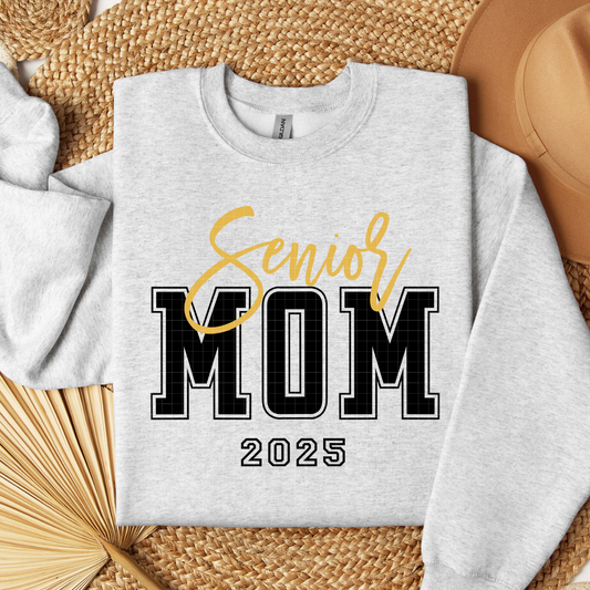 SENIOR MOM 2025 BLK - DTF TRANSFER