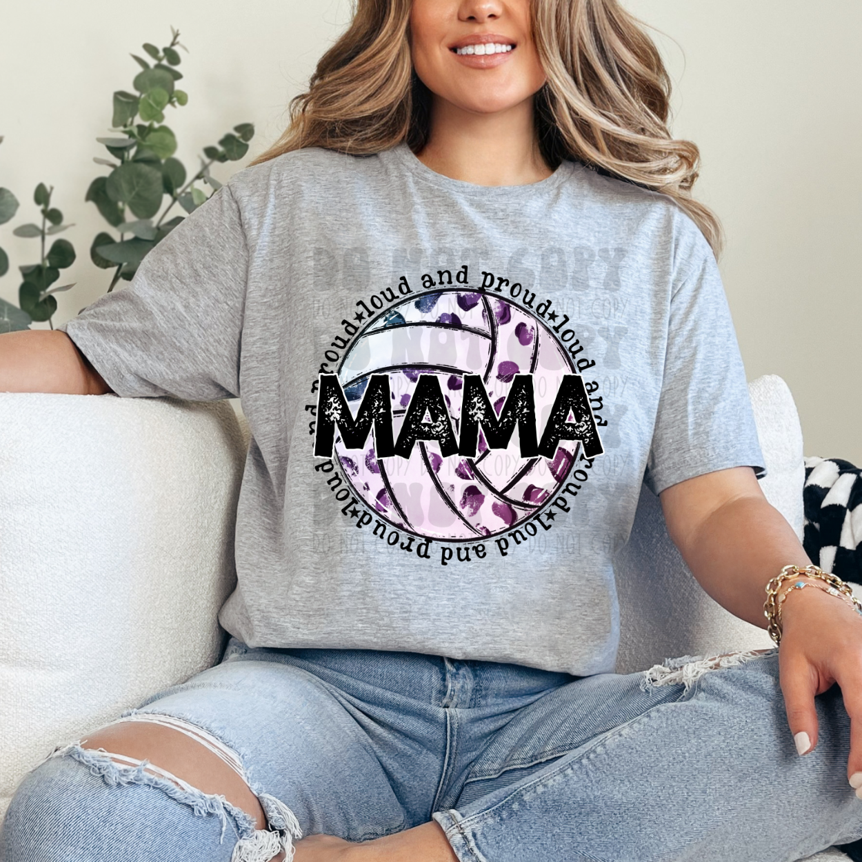 VOLLEYBALL LEOPARD MAMA - DTF TRANSFER