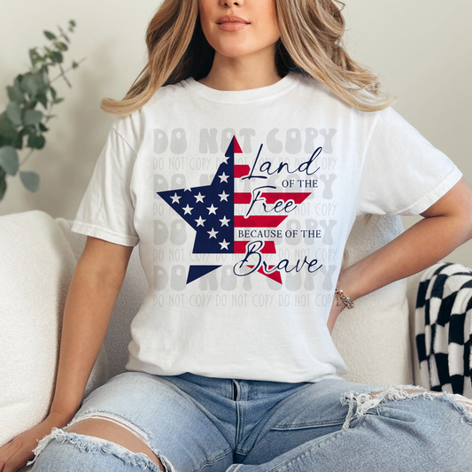 LAND OF THE FREE STAR - DTF TRANSFER