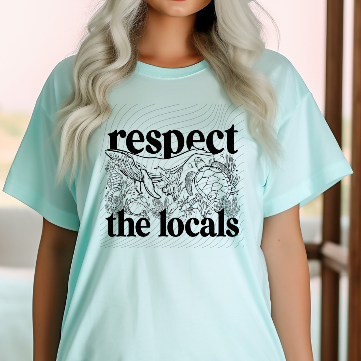 RESPECT THE LOCALS BLK - DTF TRANSFER
