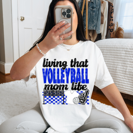 VOLLEYBALL MOM LIFE BLUE - DTF TRANSFER