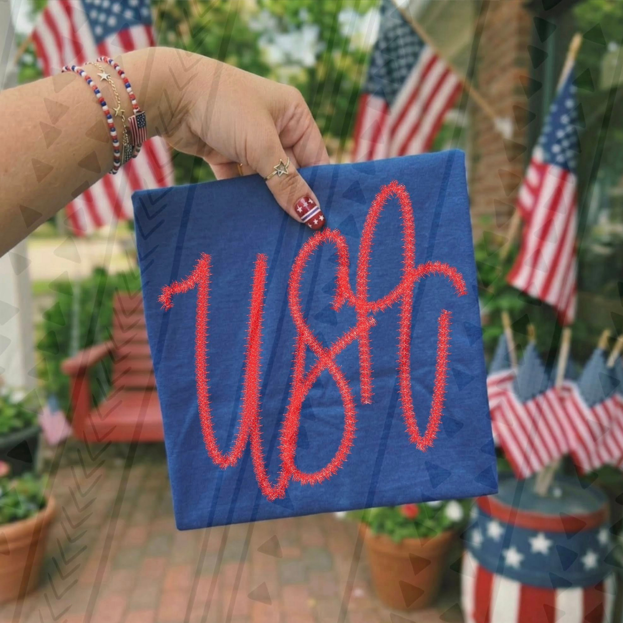 USA RED STICH - DTF TRANSFER