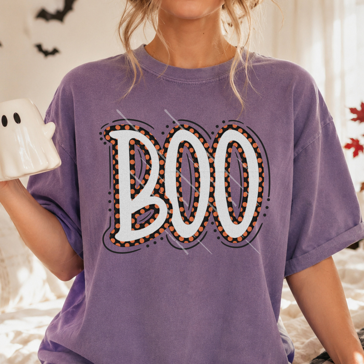 BOO POLKA DOT OUTLINE - DTF TRANSFER
