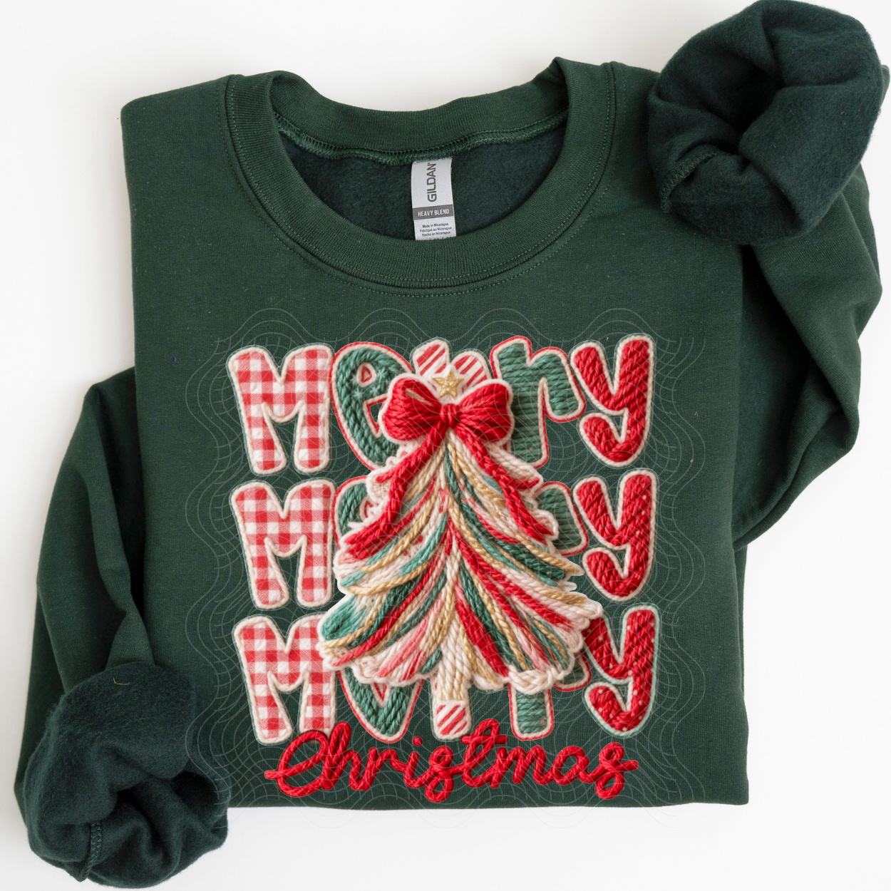 MERRY CHRISTMAS STACKED - DTF TRANSFER