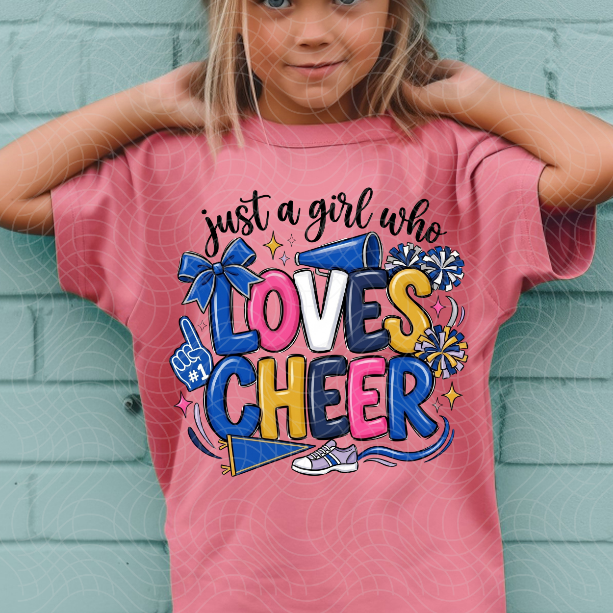 GIRL WHO LOVES CHEER - DTF TRANSFER