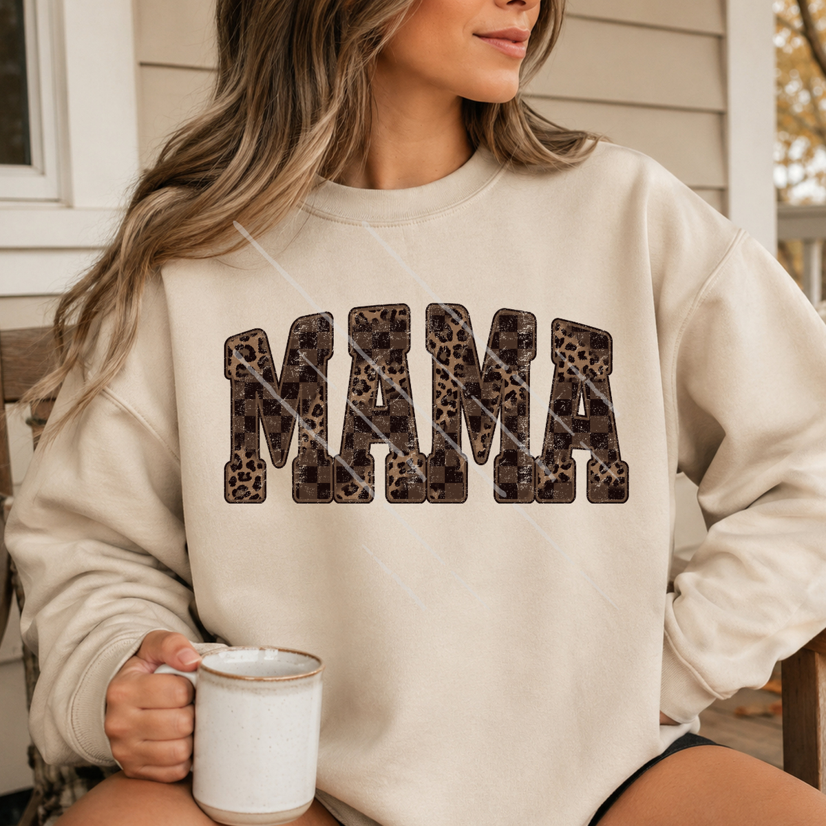 LEOPARD CHECKER MAMA - DTF TRANSFER
