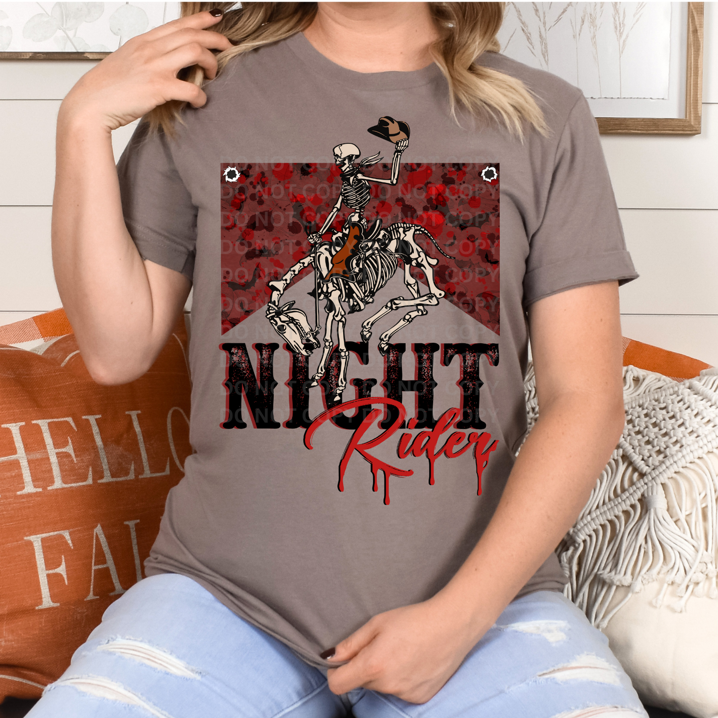 NIGHT RIDER NO DISTRESS - DTF TRANSFER