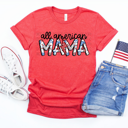 ALL AMERICAN MAMA - DTF TRANSFER