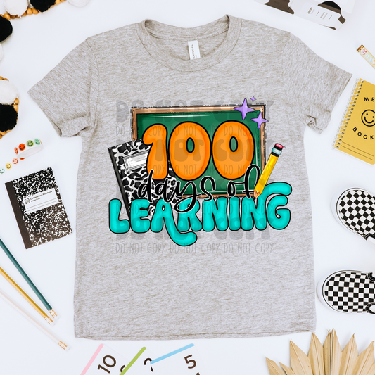 100 DAYS OF LEARNING PURPLE - DTF TRANSFER