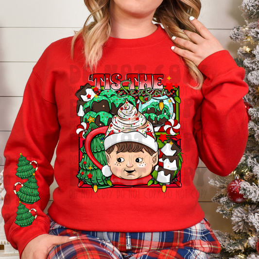 TIS THE SEASON ELF W/ TREE SLEEVE - DTF TRANSFER