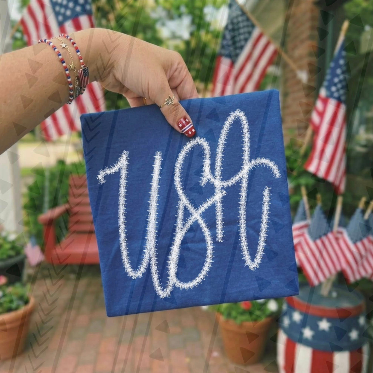 USA WHITE STICH - DTF TRANSFER